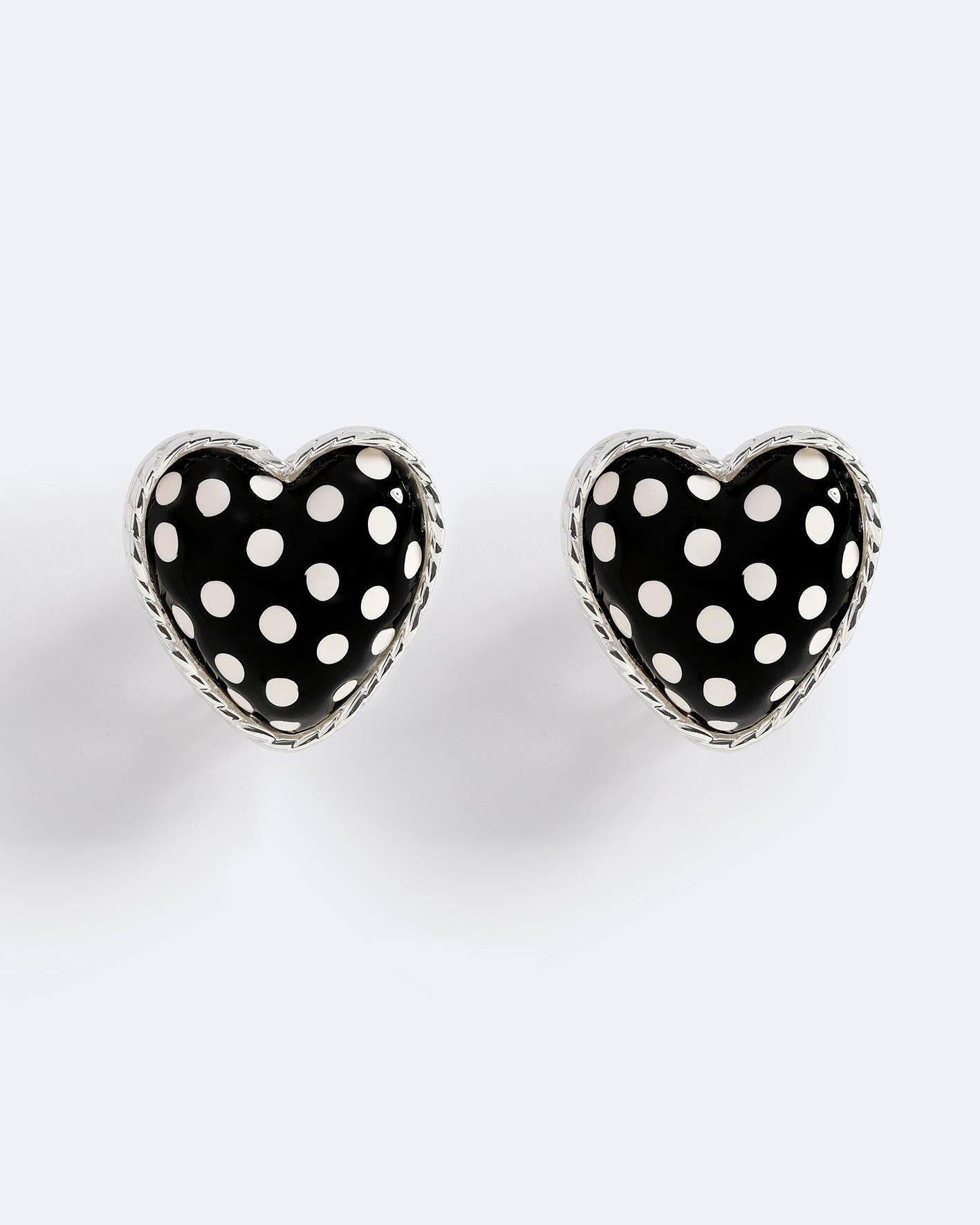 POLKA HOT HEART EARRINGS